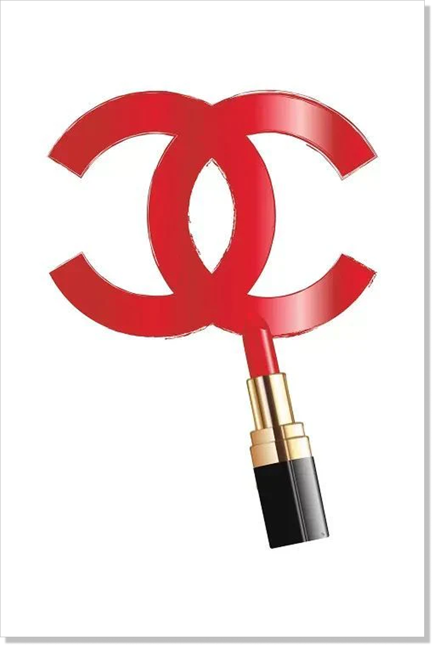 Chanel Lipstick DIY rhinestone canvas kit