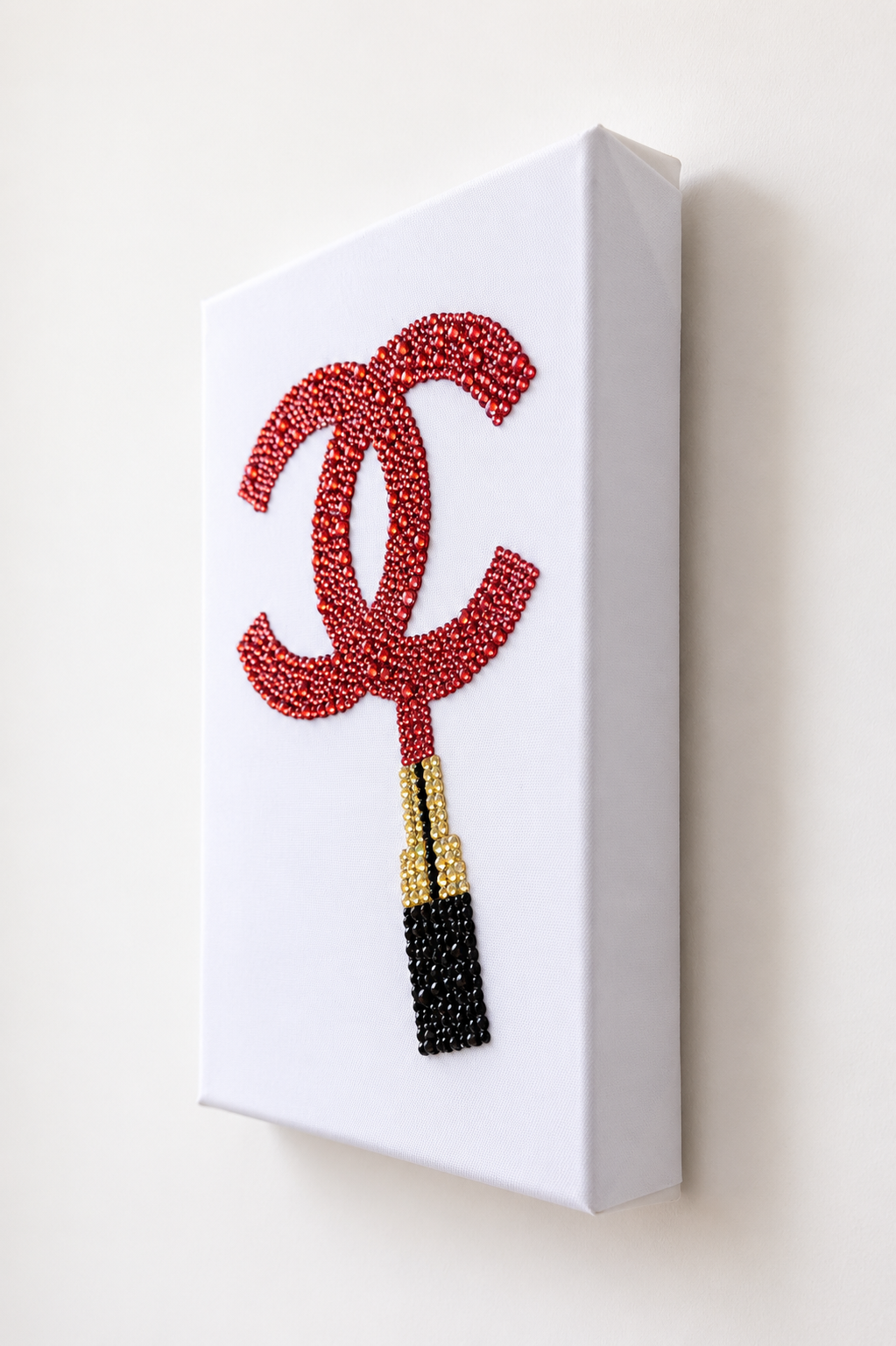 Chanel Lipstick on wall